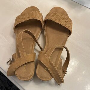 Size 12 Lane Bryant Woven Tan Sandals